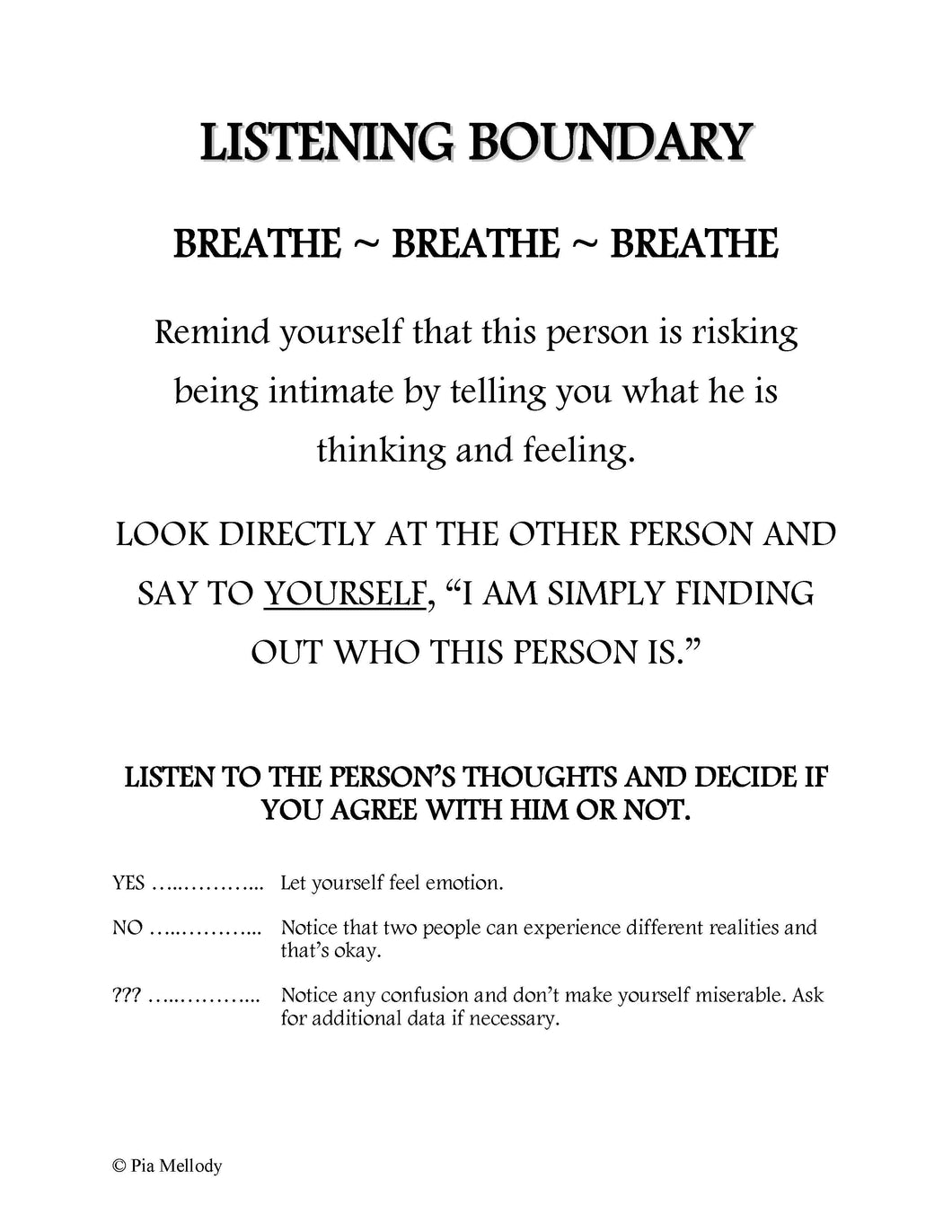 Listening Boundary Poster